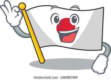 Okay flag Japan isolated with the character