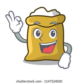 Okay flour character cartoon style