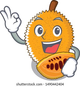 Okay gac fruit with the character shape