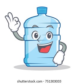 Okay gallon character cartoon style