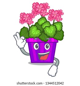 Okay geranium flowers stick the character stem