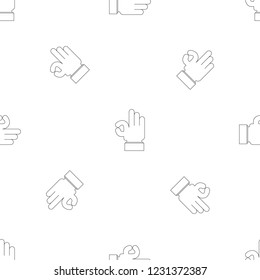 Okay gesture pattern seamless vector repeat geometric for any web design