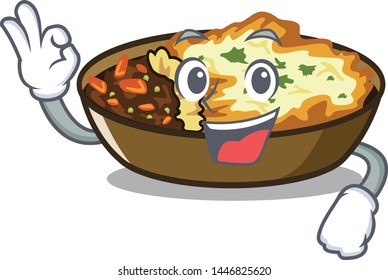 Okay gratin isolated with in the cartoon
