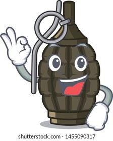 Okay grenade in the a mascot shape