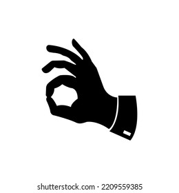 Okay Hand icon design isolated on white background.
