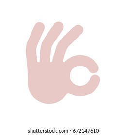 Okay hand sign. Positive consent symbol isolated
