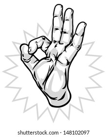 Okay Hand Sign Vector