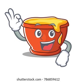 Okay honey character cartoon style
