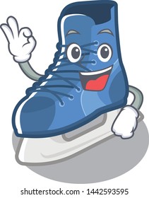 Okay ice skate in the cartoon shape