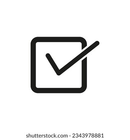 Okay icon. Checkbox symbol. Confirmation of action. Vector illustration. Eps 10.