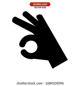 okay icon or logo isolated sign symbol vector illustration - high quality black style vector icons
