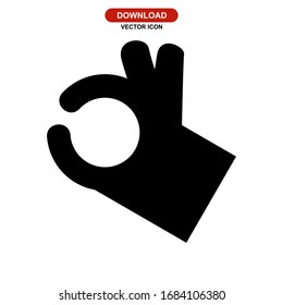 okay icon or logo isolated sign symbol vector illustration - high quality black style vector icons
