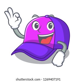 Okay isolated cap in the a mascot