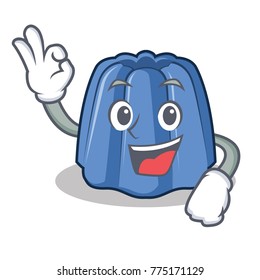 Okay jelly character cartoon style