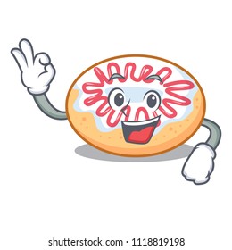 Okay jelly donut character cartoon
