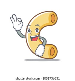 Okay macaroni character cartoon style