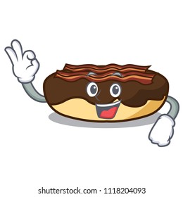 Okay maple bacon bar character cartoon