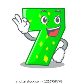 Okay number seven sign on door cartoon