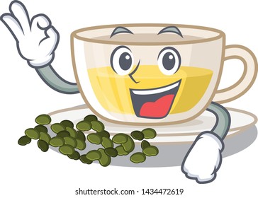 Okay oolong tea isolated in the mascot