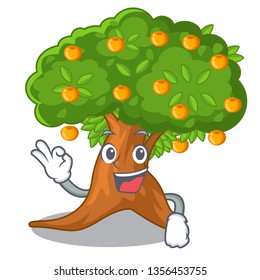 Okay orange tree in the character shape