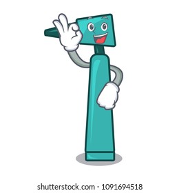 Okay otoscope character cartoon style