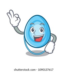 Okay oxygen mask character cartoon
