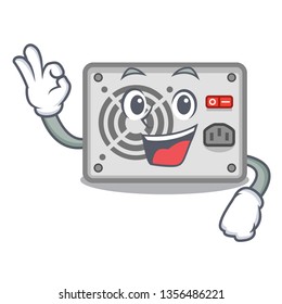 Okay power supply in the shape characters