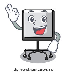 Okay presentation board character in table blank
