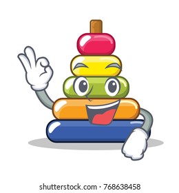 Okay pyramid ring character cartoon