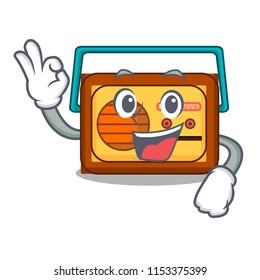Okay radio character cartoon style