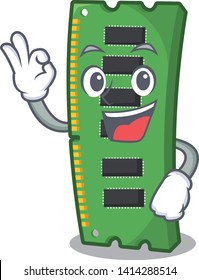 Okay RAM memory card the mascot shape