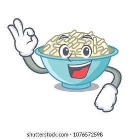 Okay rice bowl character cartoon