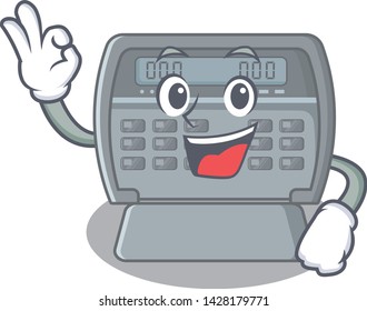 Okay security alarm in the mascot shape