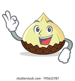 Okay snake fruit character cartoon
