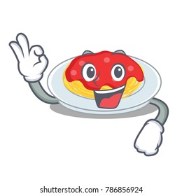 Okay spaghetti character cartoon style