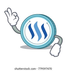 Okay Steem coin character cartoon