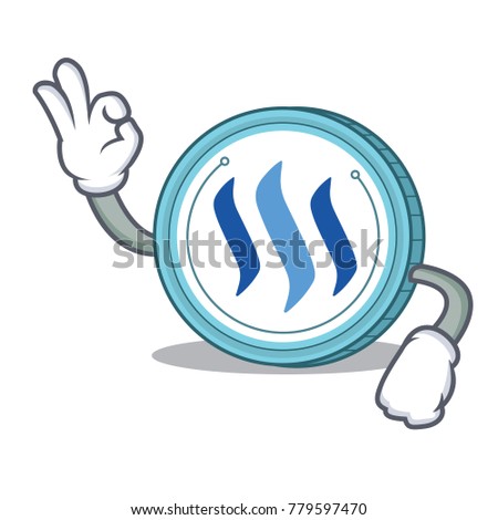 Okay Steem coin character cartoon