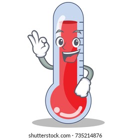 Okay thermometer character cartoon collection