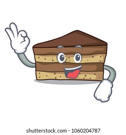 Okay tiramisu character cartoon style