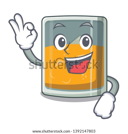 Okay whiskey islated with in the character