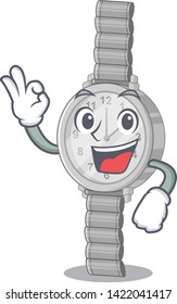 Okay wristwatch in the a character shape