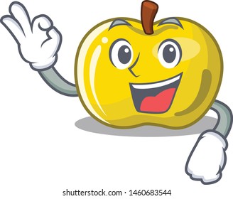 Okay yellow apple in the character shape