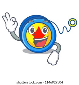 Okay yoyo character cartoon style