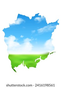 Okayama Meadow Landscape Sky Map