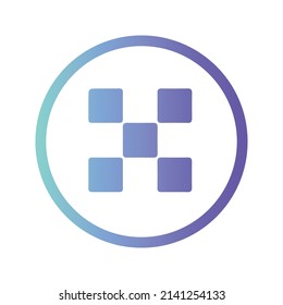 OKB Cryptocurrency token icon. OKB token symbol. Cryptocurrency vector icon. Flat Vector illustration - Vector