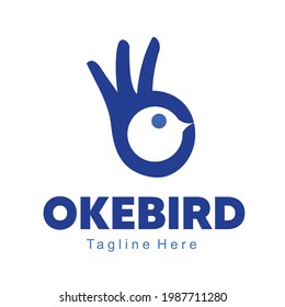 oke bird logo vector design