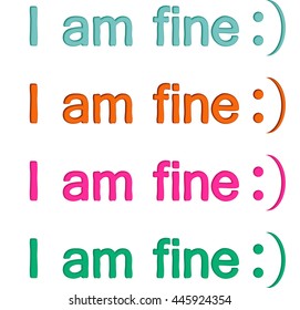 I am okey sign vector illustration