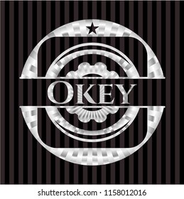 Okey silver emblem