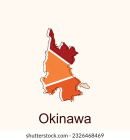 Okinawa map. Blank vector map of the Country. Borders of Japan for your infographic. Vector illustration. design template