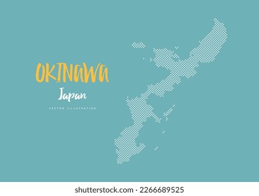 Okinawa prefecture map vector illustration